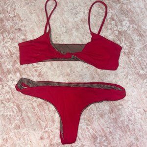 acacia swimwear set red
